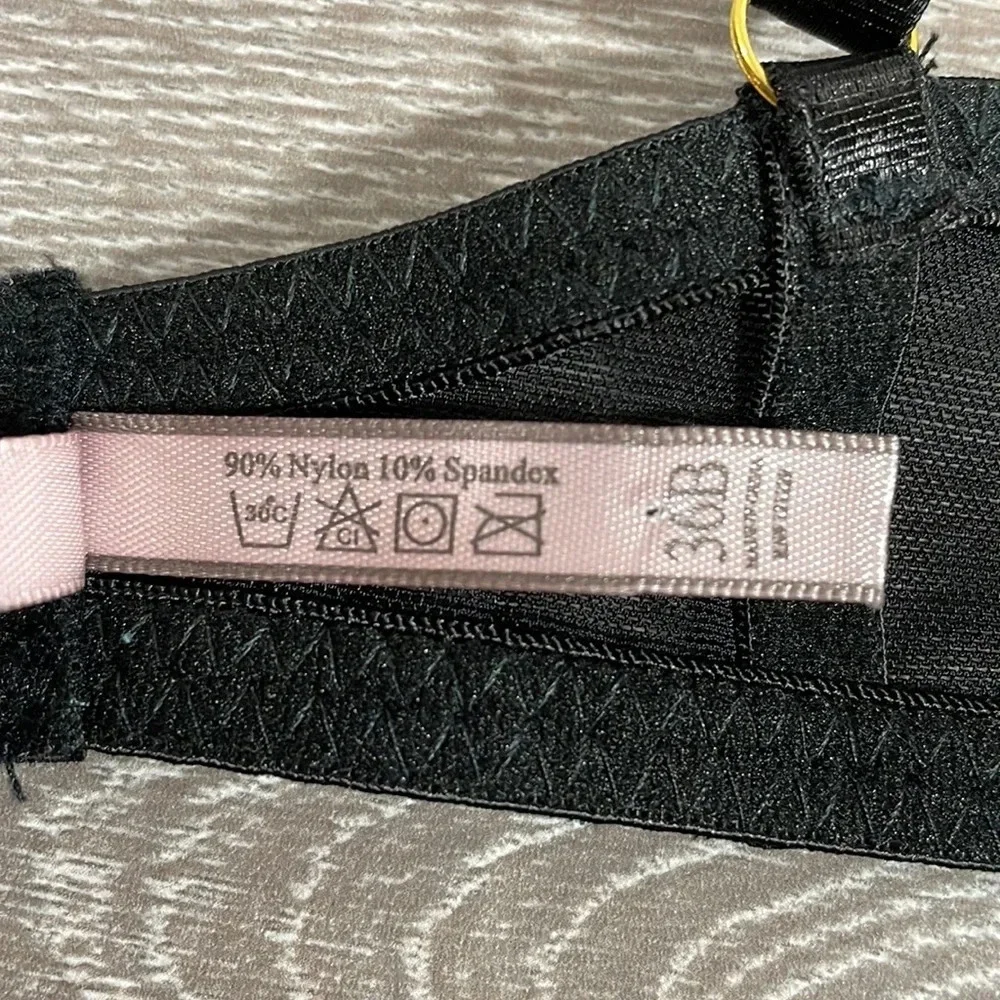 NWT Body Frosting Black Lace Push Up Bra 36B